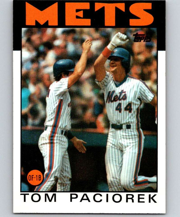 1986 Topps #362 Tom Paciorek VG New York Mets 