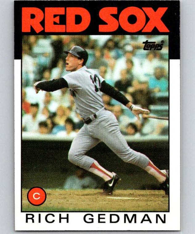 1986 Topps #375 Rich Gedman VG Boston Red Sox 
