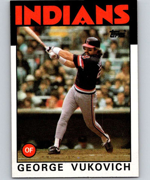 1986 Topps #483 George Vukovich VG Cleveland Indians 