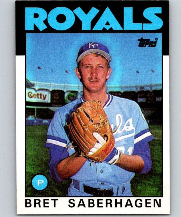 1986 Topps #487 Bret Saberhagen VG Kansas City Royals 