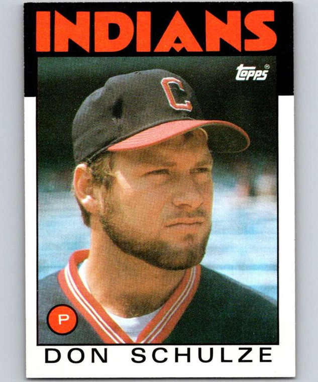 1986 Topps #542 Don Schulze VG Cleveland Indians 