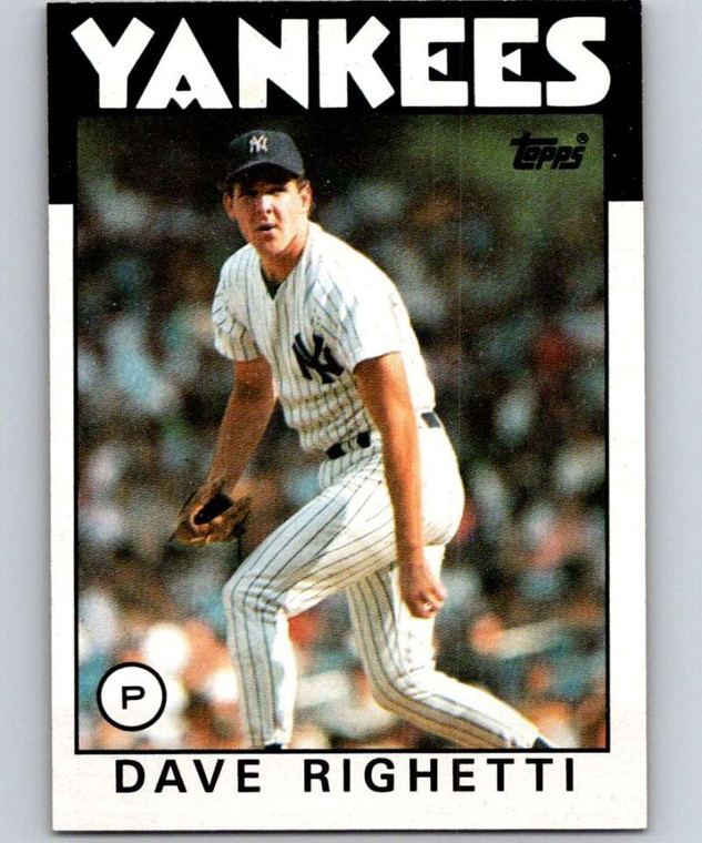 1986 Topps #560 Dave Righetti VG New York Yankees 