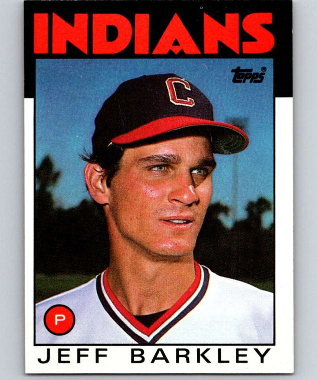 1986 Topps #567 Jeff Barkley VG RC Rookie Cleveland Indians 