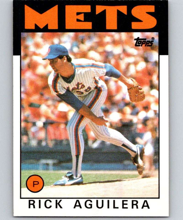 1986 Topps #599 Rick Aguilera VG RC Rookie New York Mets 