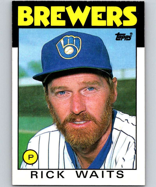 1986 Topps #614 Rick Waits VG Milwaukee Brewers 