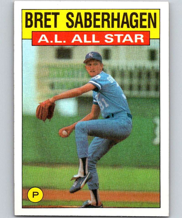 1986 Topps #720 Bret Saberhagen AS VG Kansas City Royals 