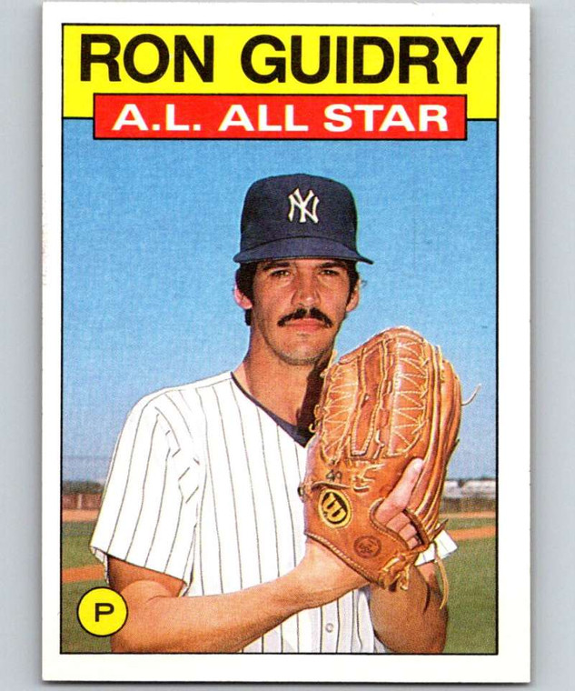 1986 Topps #721 Ron Guidry AS VG New York Yankees 