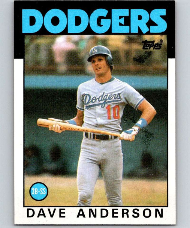 1986 Topps #758 Dave Anderson VG Los Angeles Dodgers 