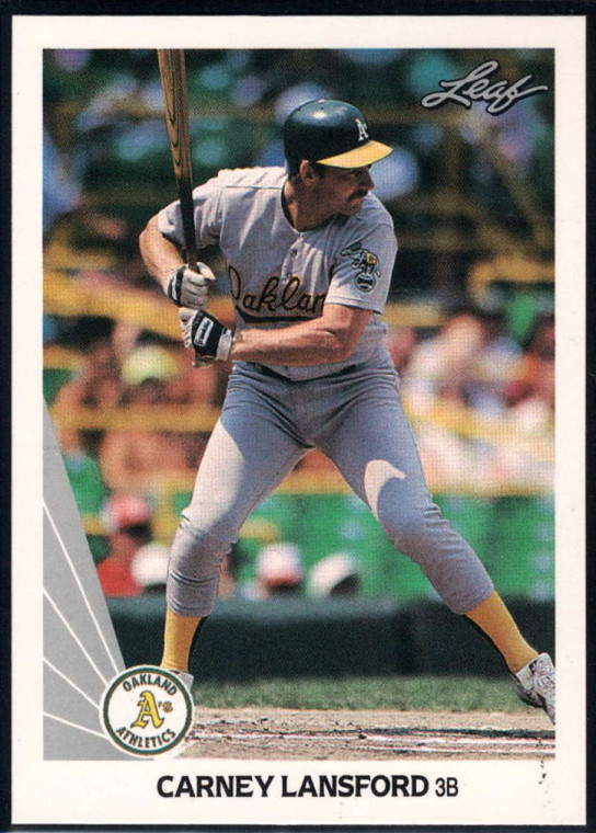 1990 Leaf #213 Carney Lansford VG Oakland Athletics 