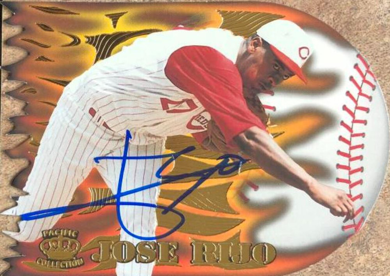 Jose Rijo Autographed 1996 Pacific Prisms - Flame Throwers #FT-6
