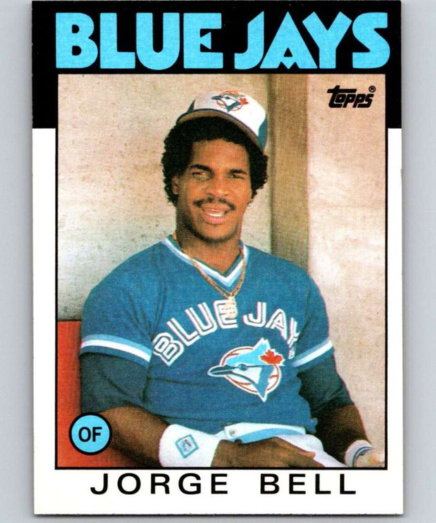 1986 Topps #338 Jorge Bell VG Toronto Blue Jays 