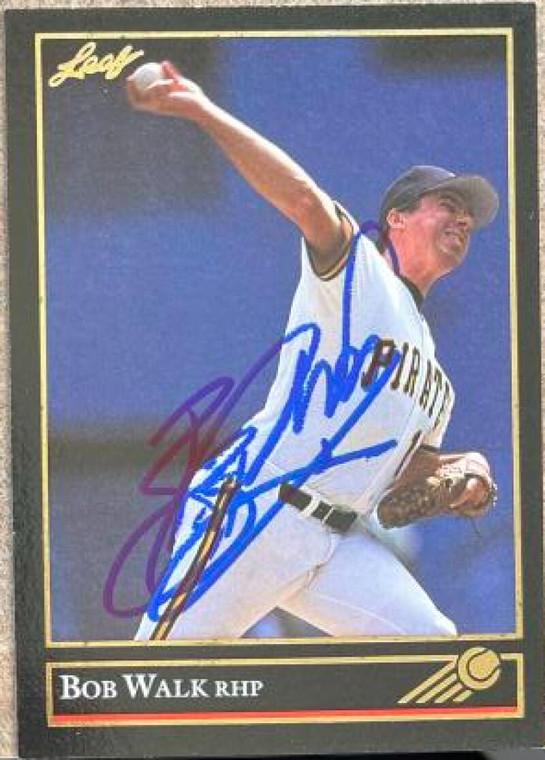 Bob Walk Autographed 1992 Leaf Black Gold #353