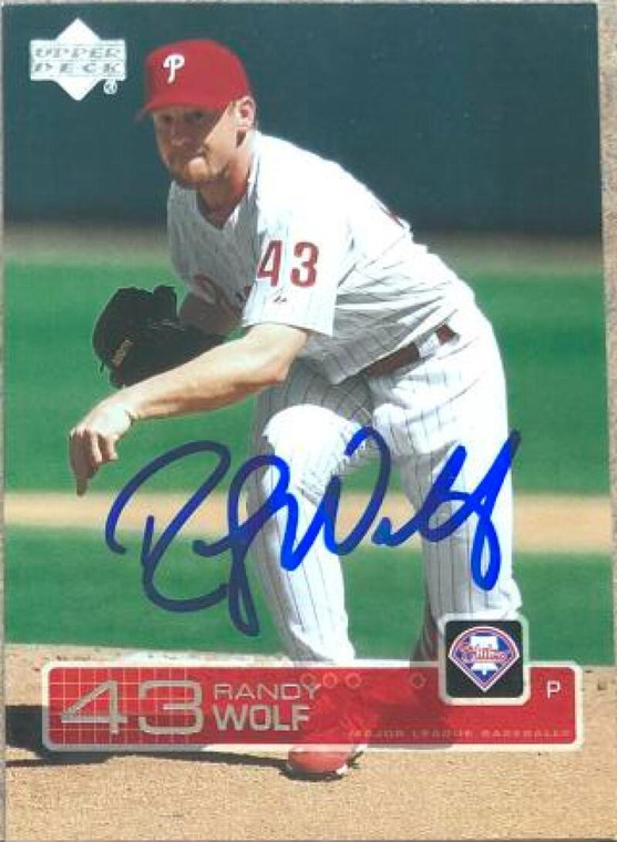 Randy Wolf Autographed 2003 Upper Deck #238