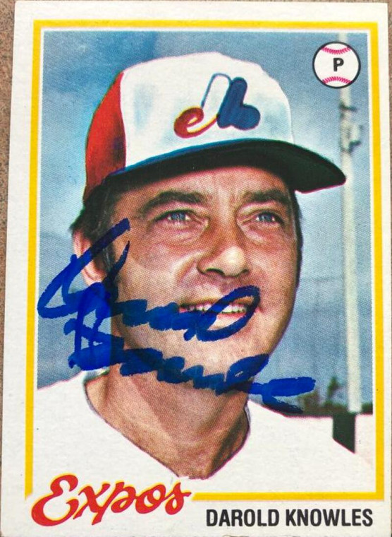 SOLD 120585 Darold Knowles Autographed 1978 Topps #414
