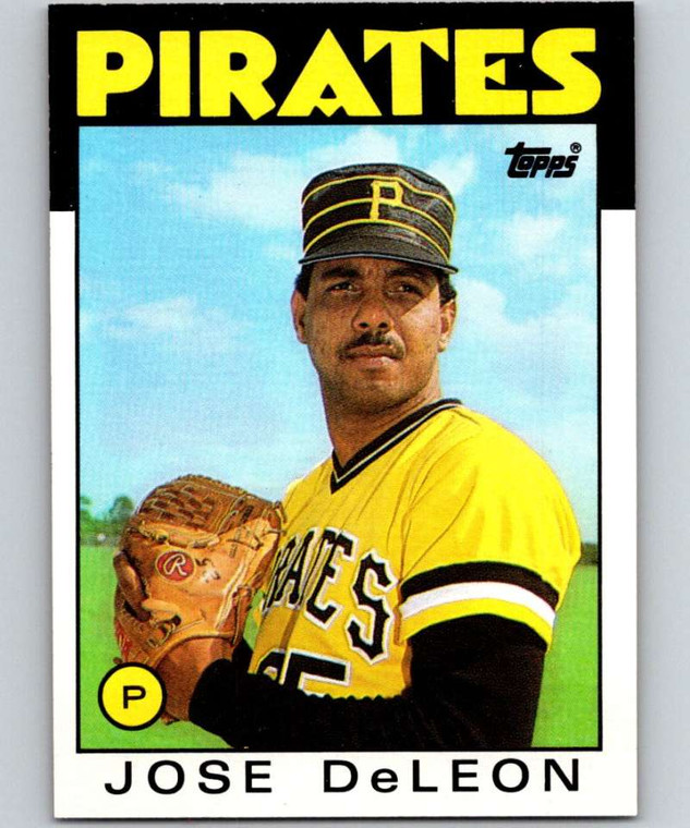 1986 Topps #75 Jose DeLeon VG Pittsburgh Pirates 