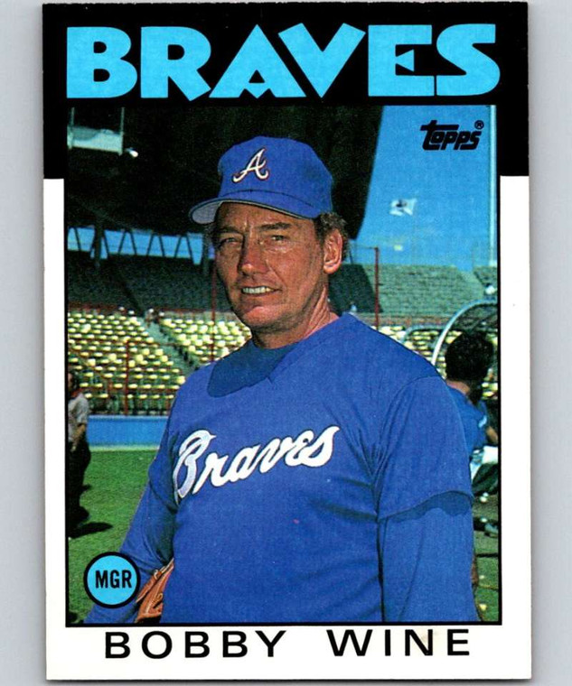 SOLD 22212 1986 Topps #51 Bobby Wine UER VG Atlanta Braves 