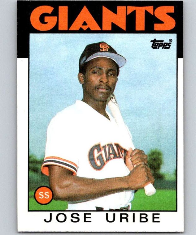 1986 Topps #12 Jose Uribe VG San Francisco Giants 