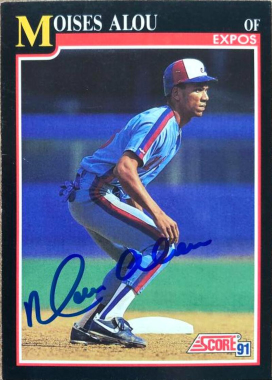 Moises Alou Autographed 1991 Score #813