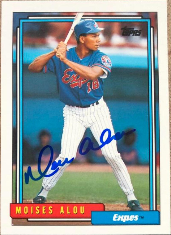 Moises Alou Autographed 1992 Topps Traded #4T