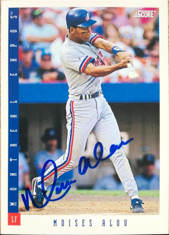 Moises Alou Autographed 1993 Score #187