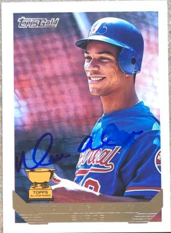 Moises Alou Autographed 1993 Topps Gold #123 Montreal Expos Card 