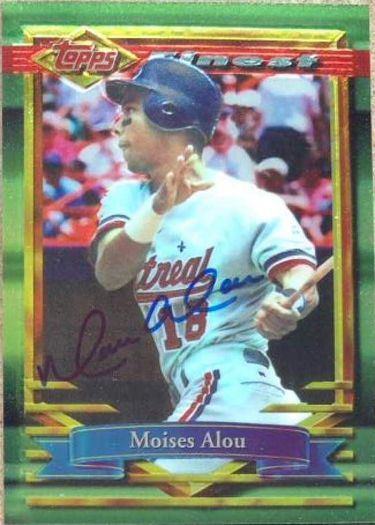 SOLD 120718 Moises Alou Autographed 1994 Topps Finest #121