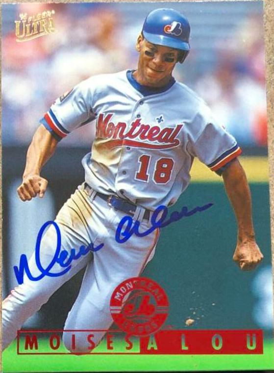 Moises Alou Autographed 1995 Fleer Ultra #186