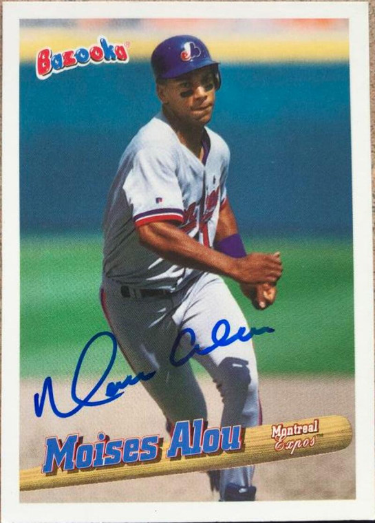 Moises Alou Autographed 1996 Bazooka #52