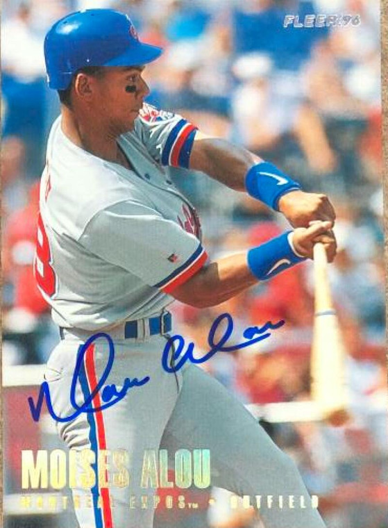 Moises Alou Autographed 1996 Fleer Tiffany #450