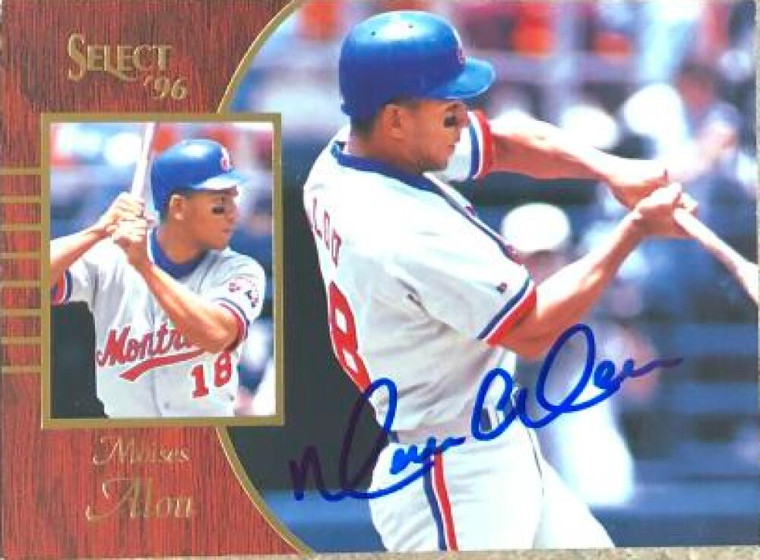 Moises Alou Autographed 1996 Score Select #49