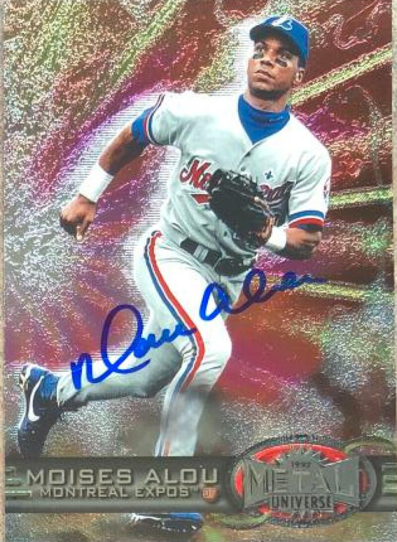 Moises Alou Autographed 1997 Metal Universe #152