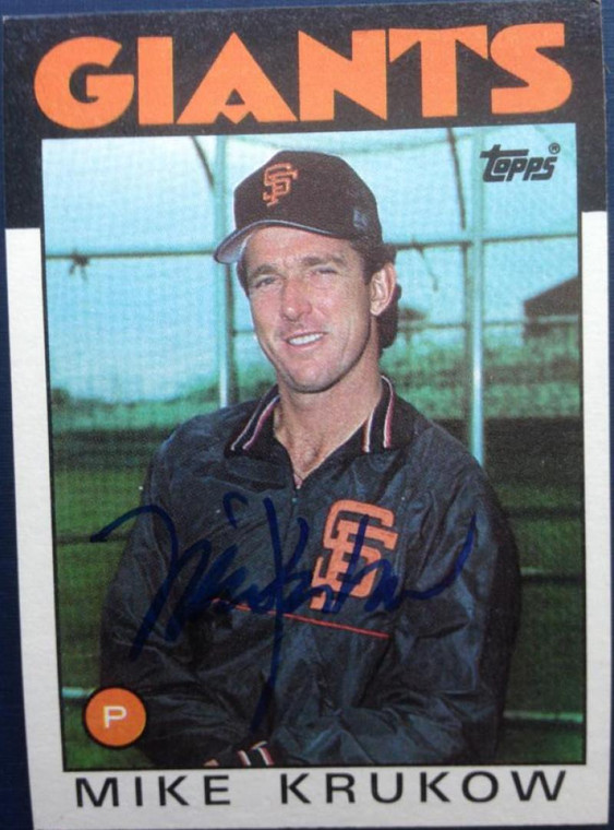 Mike Krukow Autographed 1986 Topps #752