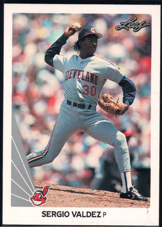 1990 Leaf #496 Sergio Valdez VG RC Rookie Cleveland Indians 