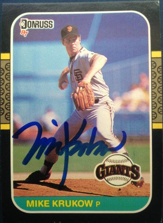 Mike Krukow Autographed 1987 Donruss #609