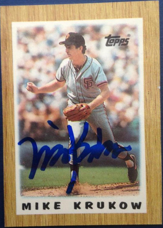 Mike Krukow Autographed 1987 Topps Major League Leaders Minis #36