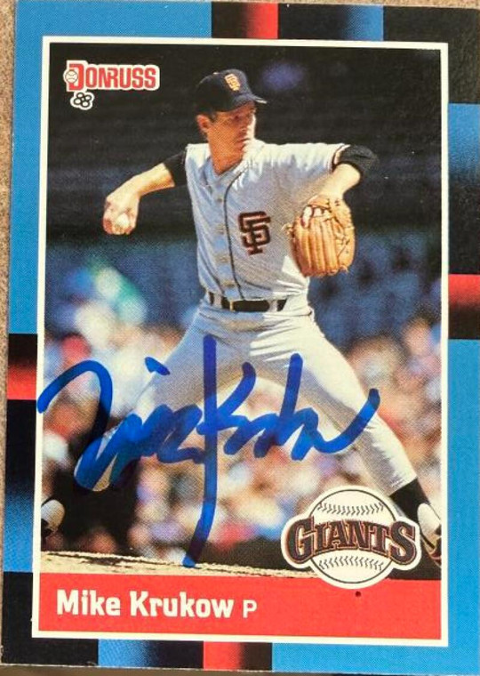 Mike Krukow Autographed 1988 Donruss #116 San Francisco Giants Card