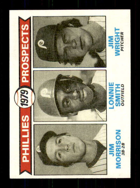 SOLD 31560 1979 Topps #722 Jim Morrison/Lonnie Smith/Jim Wright Phillies Prospects VG RC Rookie Philadelphia Phillies 