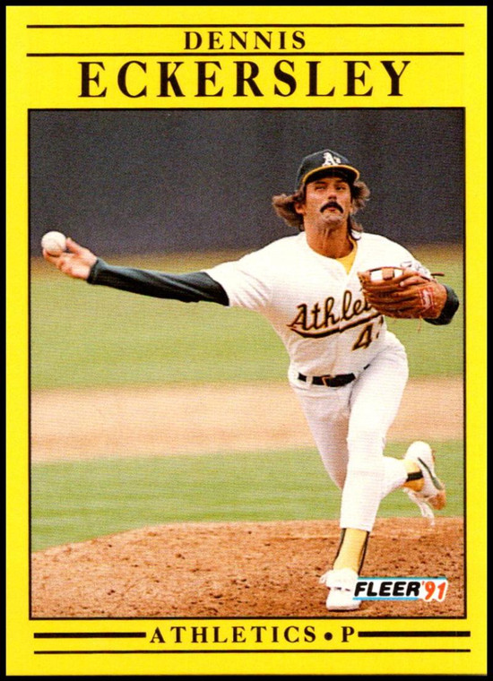 1991 Fleer #6 Dennis Eckersley VG Oakland Athletics 