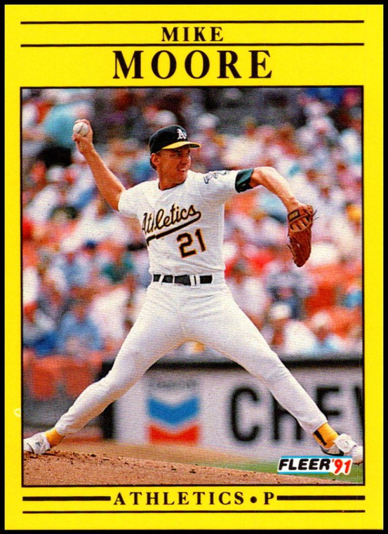 1991 Fleer #18 Mike Moore VG Oakland Athletics 