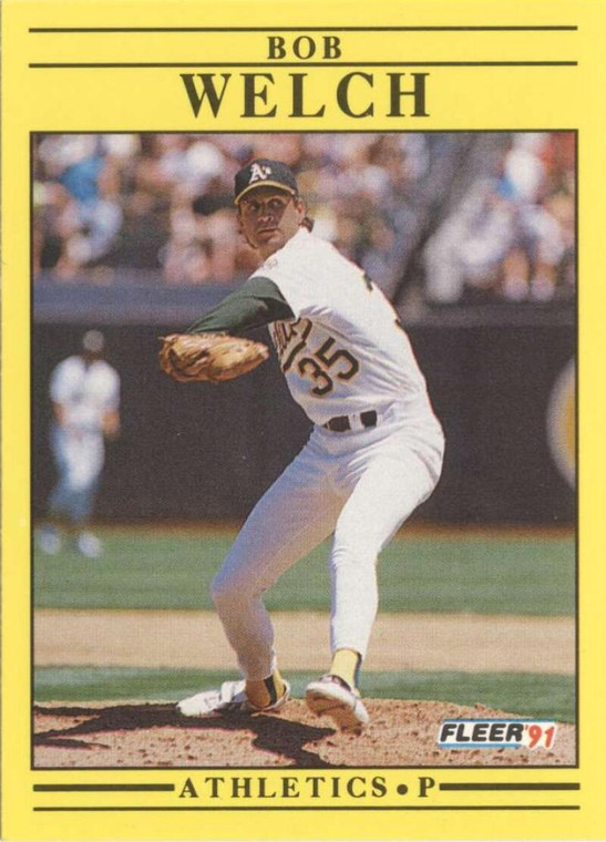 1991 Fleer #27 Bob Welch VG Oakland Athletics 