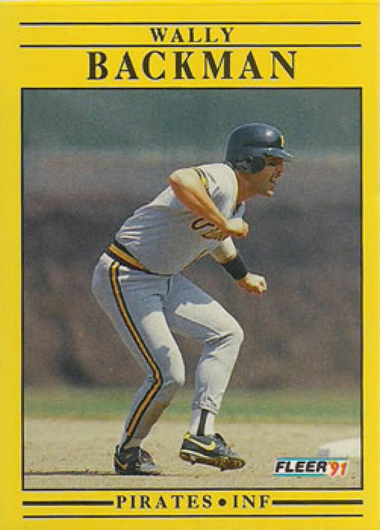 1991 Fleer #29 Wally Backman VG Pittsburgh Pirates 