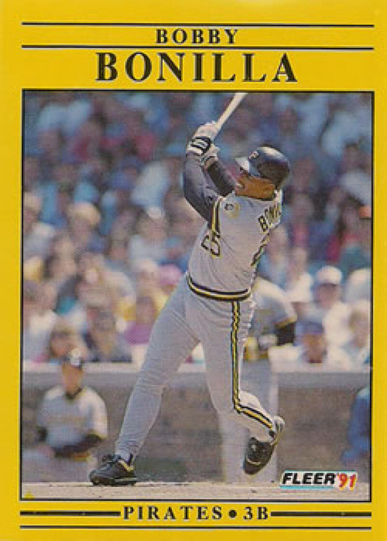 1991 Fleer #34 Bobby Bonilla VG Pittsburgh Pirates 