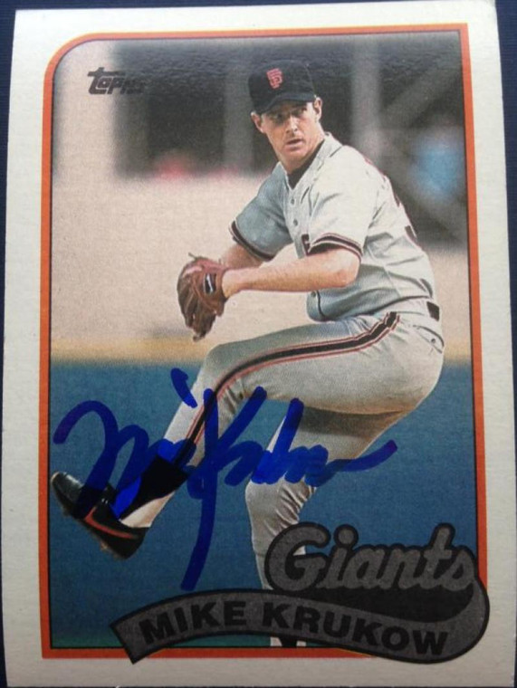 Mike Krukow Autographed 1989 Topps #125