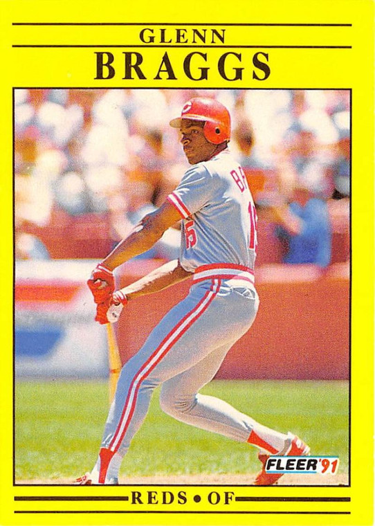 1991 Fleer #57 Glenn Braggs VG Cincinnati Reds 