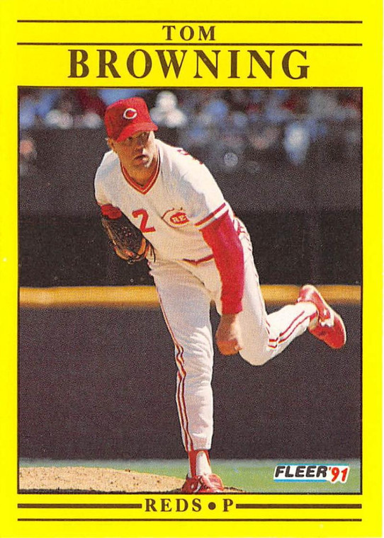 1991 Fleer #59 Tom Browning VG Cincinnati Reds 