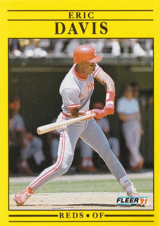 1991 Fleer #61 Eric Davis VG Cincinnati Reds 