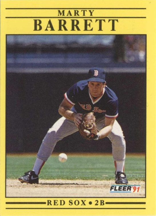 1991 Fleer #84 Marty Barrett VG Boston Red Sox 