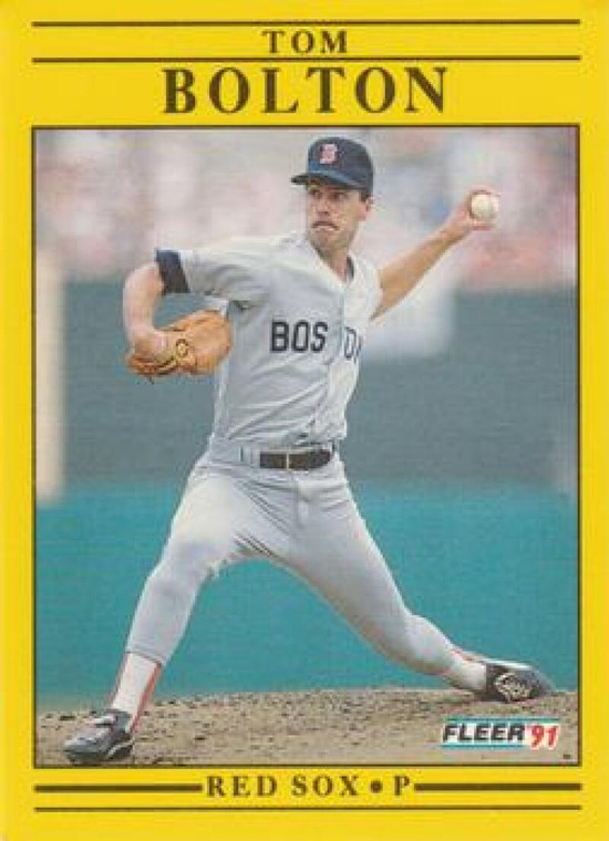 1991 Fleer #87 Tom Bolton VG Boston Red Sox 
