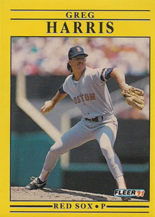 1991 Fleer #97 Greg Harris VG Boston Red Sox 