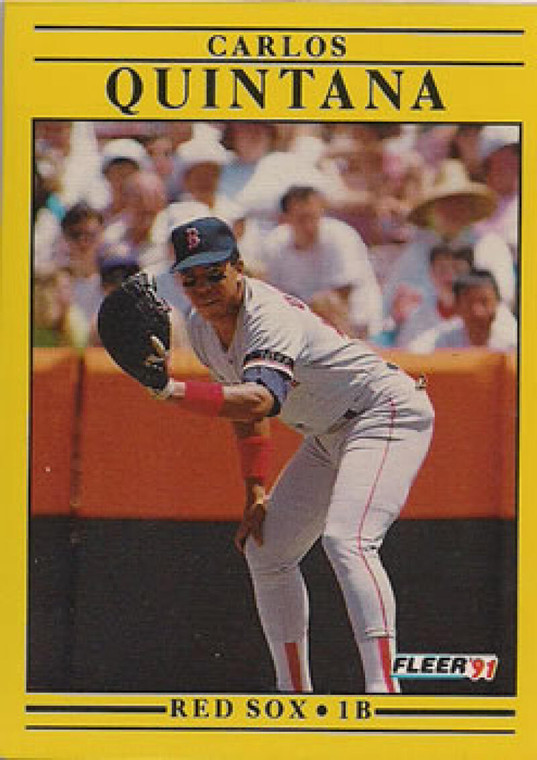 1991 Fleer #108 Carlos Quintana VG Boston Red Sox 